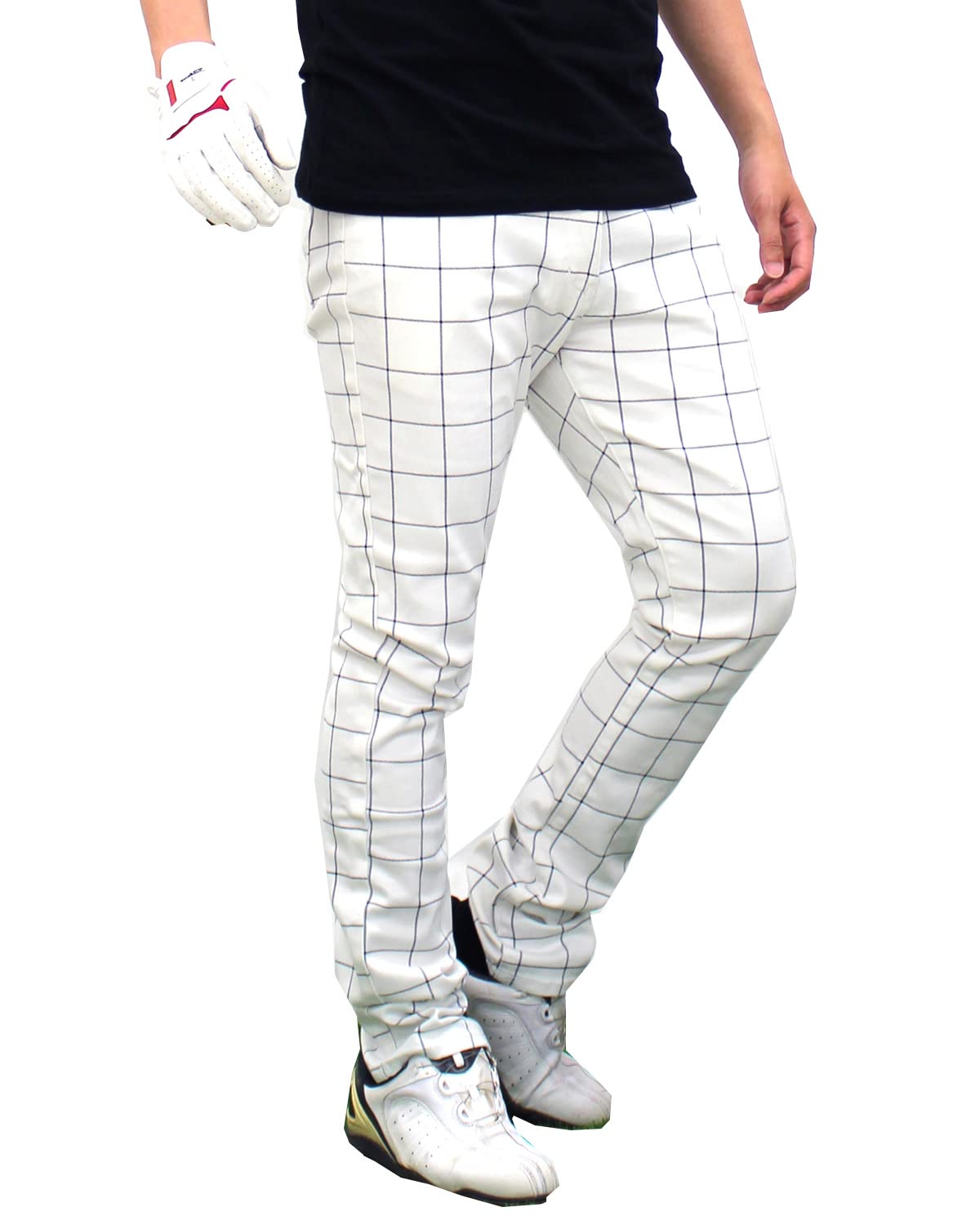 半額)新品 addbar チェック柄 ゴルフパンツ M 半額)新品 addbar